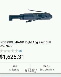 Ingersoll rand QA2759D mini angle drill 2700RPM 1/4-28 threaded aircraft tools