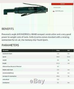 Ingersoll rand angle drill QA0559D, 500 rpm, 1/4-28 threaded aircraft tools