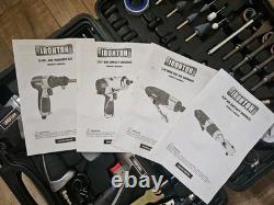 Ironton AIR Tool Accessory Kit Impact Wrench 3/8 Ratchet Die Grinder 85 Pcs Cas