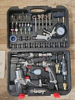 Ironton AIR Tool Accessory Kit Impact Wrench 3/8 Ratchet Die Grinder 85 Pcs Cas