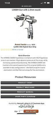 Iwata supernova ls400 Hybrid Spray Gun (Compare to Devilbiss, Sata, Binks)