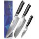 Kitchen Chef Knife Set Of 3 Damascus Steel Paring Peeler Tools Free Shipping Us