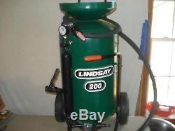 LINDSAY 200 Abrasive Commercial Sandblast Pot Pressure Sand Blaster Hose /Wheel