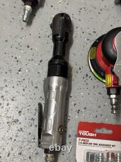 Large Bundle Of Air Power Tools And Accessories (drills, wrenches, etc)