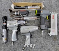Lot Of 7 Craftsman Air Tools Impacts, Ratchets, Nail Gun And Cut-Off Tool