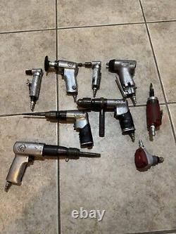 Lot Of 9 Vintage Air Tools Chicago Pneumatic Blue Point Husky