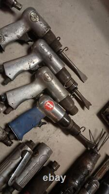 Lot of 22 Pneumatic Air Power Tools For Parts or Repair Impact Drill Grinder