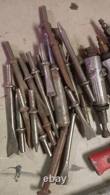 Lot of 22 Pneumatic Air Power Tools For Parts or Repair Impact Drill Grinder