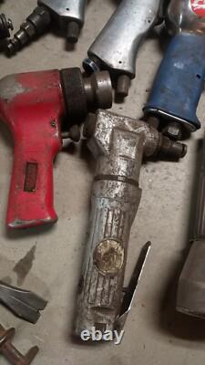Lot of 22 Pneumatic Air Power Tools For Parts or Repair Impact Drill Grinder