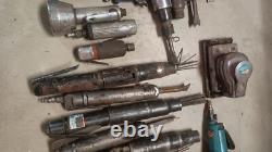 Lot of 22 Pneumatic Air Power Tools For Parts or Repair Impact Drill Grinder