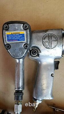 Lot of 4 Central Pneumatic, Astro Pneumatic Impact Wrenches, Air Guns 1/2, 3/8