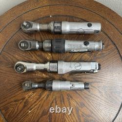 Lot of 4 Pneumatic Ratchet Wrenches Mixed Brands Untested