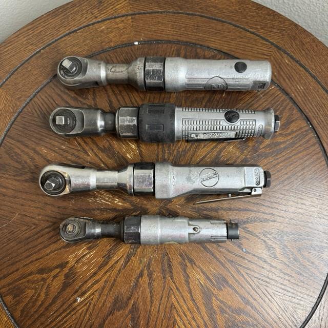 Lot Of 4 Pneumatic Ratchet Wrenches Mixed Brands Untested