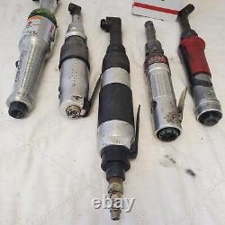 Lot of 5 Broken Pneumatic Drill, Angle Drill, Nutrunner & Rachets Air Tools #7