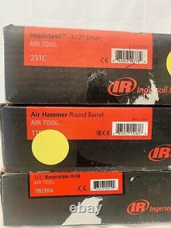 Lot of Ingersoll Rand AIR 1/2 drive impact tools, USED 119MAX, 7803RA and 231C