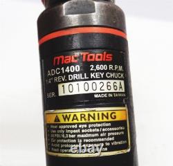 MAC Tools ADC1400 1/4 Drive Reversible Composite Keyed-Chuck Air Drill Used