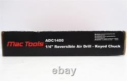 MAC Tools ADC1400 1/4 Drive Reversible Composite Keyed-Chuck Air Drill Used