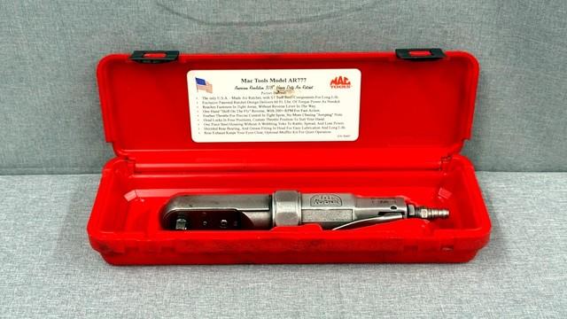 Mac Tools Ar777 3/8 Drive Heavy Duty Air Ratchet Pneumatic Socket Wrench With Case