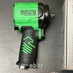 MATCO MT2748 3/8 Drive Stubby Air Impact Wrench Green Pneumatic Tool