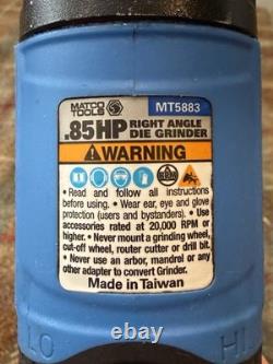 MATCO Tools MT5883.85HP Right Angle Die Grinder Blue Nice