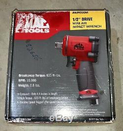 Mac Tools 1/2 Drive Mini Air Impact Wrench / Gun Awp050m