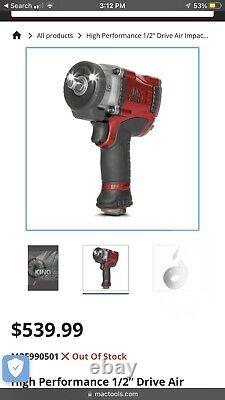 Mac Tools MPF990501 High Performance Compact 1/2 Air Impact Wrench