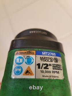 Matco Tools 1/2 DRIVE STUBBY PNEUMATIC IMPACT WRENCH GREEN MT2765