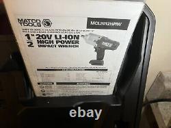 Matco Tools MCL2012hpIW 20v 1/2 Impact Drive Wrench Bundle With 3/8 Impact Lot