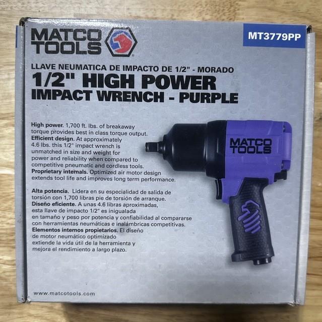 Matco Tools Mt3779pp Purple 1/2 Drive High Power Pneumatic Impact Wrench