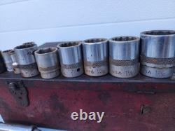 Milwaukee Pneumatic Impact Wrench 3/4 DR with BONNEY 3/4, 1/2 DR. SAE Sockets