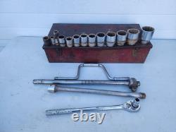 Milwaukee Pneumatic Impact Wrench 3/4 DR with BONNEY 3/4, 1/2 DR. SAE Sockets