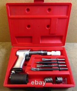 NICE! SNAP ON USA NO. PH505F PH50D AIR HAMMER KIT With QUICK CHANGE CHUCK BITS CASE