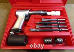 NICE! SNAP ON USA NO. PH505F PH50D AIR HAMMER KIT With QUICK CHANGE CHUCK BITS CASE