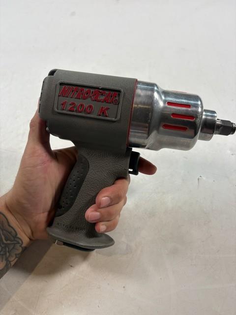 Nitrocat 1200 K 1/2in Air Impact Wrench Pneumatic Tool Gray Red Auto Shop