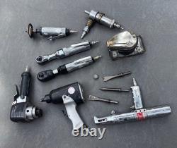 Pneumatic 3/8 Inch Air Tools LOT of EIGHT Air Tools MasterGrip and Misc