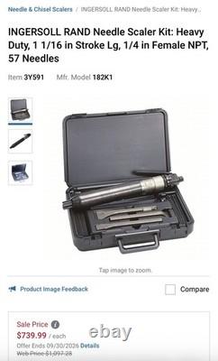 Pneumatic Needle Scaler Kit Ingersoll Rand IR-182 Save $100's Retails For $739