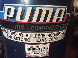 Puma industrial air compressor (model FPV-50, CAP 15.7 CFM, 5HP, 115 PSI) (used)