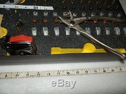 Rivet gun with 50 Each cleco rivets FSI D-100 various fitted tray