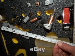 Rivet gun with 50 Each cleco rivets FSI D-100 various fitted tray