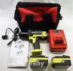 SNAP-ON CT8850HV CORDLESS 18 VOLT ½ DRIVE IMPACT WRENCH With 2 BATT, CHARGER, CASE