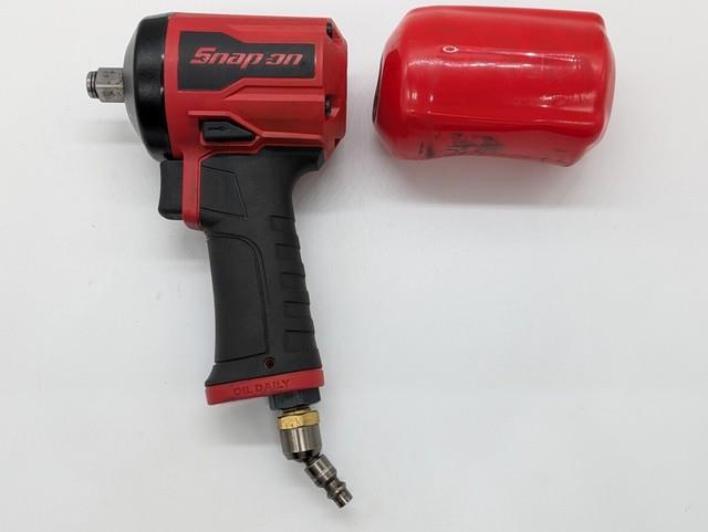 Snap-on Pt350 3/8 Drive Stubby Air Impact Wrench With Boot Red (ec1035706)