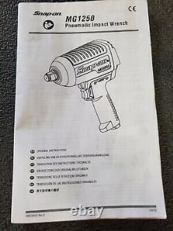 SNAP-ON TOOLS MG1250 3/4 Drive Heavy-Duty Air Impact Wrench MG1250 Perfect Cond