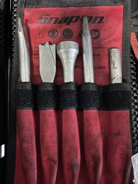 Snap On Tools Usa 5-piece Air Hammer Bit Set Phg1055bk