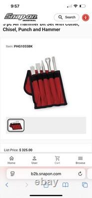SNAP ON TOOLS USA 5-Piece Air Hammer Bit Set PHG1055BK