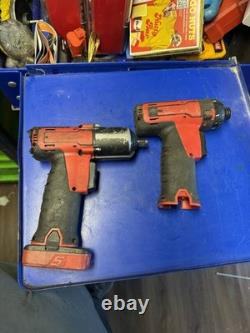 Set Cordless Impact Wrench 3/8 Drive & Impact Driver With 1 Battery 14.4V