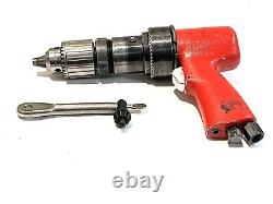 Sioux 3P1140 Pneumatic Heavy Duty Industrial Drill 360 Rpm's 1/2 Jacobs Chuck