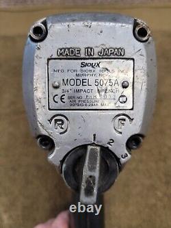 Sioux 5075A Air Impact Pneumatic Wrench Gun 3/4 Drive Japan