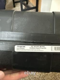 Snap On 3/8 Drive 63 Piece Metric Cordless Impact Foam Kit In Case Used Once