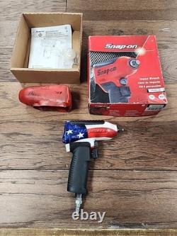 Snap-On 3/8 Drive Red Super Duty Air Impact Wrench MG325flag with Cover