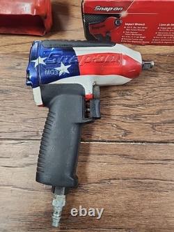 Snap-On 3/8 Drive Red Super Duty Air Impact Wrench MG325flag with Cover